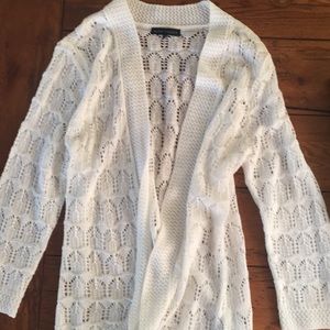 White cardigan